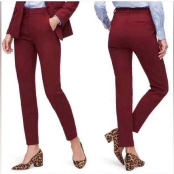 J.Crew 365 High Rise Cameron Pants in Burgundy - Picture 1 of 6
